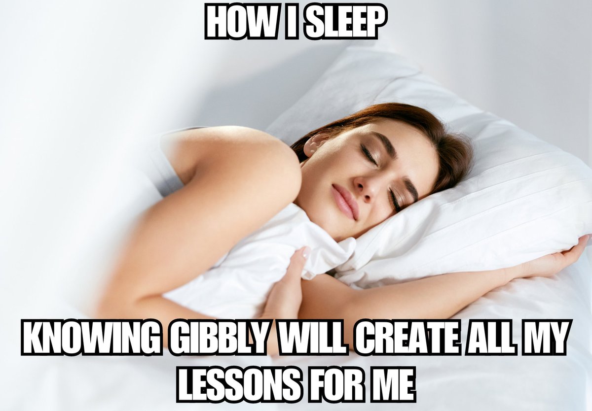 GibblyCo's tweet photo. Lesson prep is about to get a lot easier....😴

#teachermeme #teacherhumor #teacherhumour #aiforteachers #teachers #lessonplanning #ai #lessongenerator #quizgenerator https://t.co/X2JR7SyVsQ