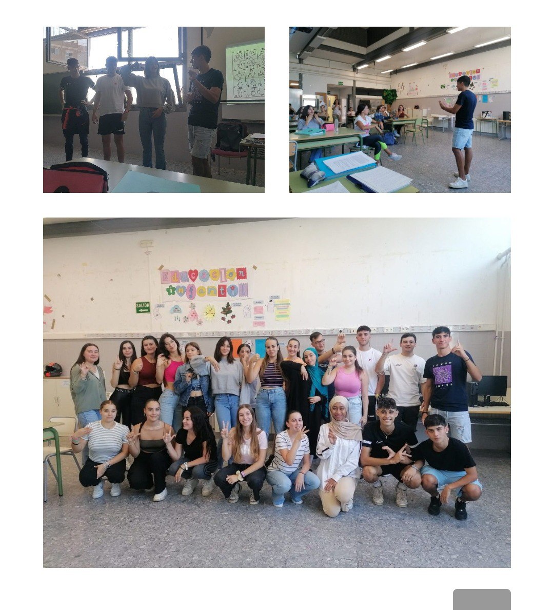 28 de Setembre: Dia Internacional de les Persones Sordes. 
Al nostre IES ho tenim clar: Signar és un dret. 
1r CFGS d'Educació Infantil ha gaudit d'un taller de #LS impartit per un dels seus companys sords. Gràcies! 
#DIPS2023 
#PersonesSordes #EducacioInclusiva 
#FPInclusiva