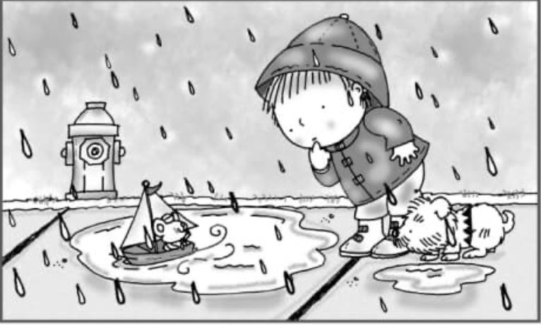 MissGMah's tweet photo. For Think Outside the Box Thursday, we wrote a story about this picture. In the morning during sharing circle, we answered the question, โif you jumped into a puddle, where would it take you?โ #BelPark #ThinkOutsideTheBoxThursday https://t.co/u4k9sGfEj3