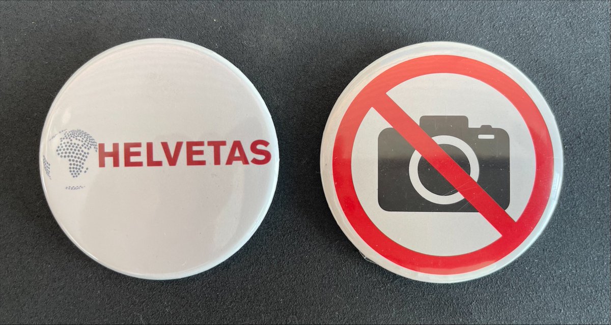 steinerchris's tweet photo. Civic space is under threat, and it's crucial we take action. At #CADF2023, activists wore "No Photos" buttons, highlighting the risks they face. Their bravery was inspiring. Join me in these vital conversations with @HelvetasUSA : https://t.co/6dqv2qBcOM
