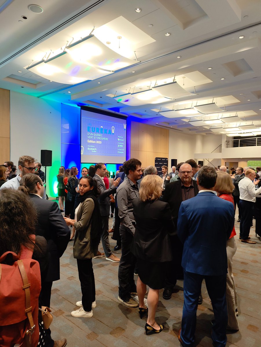 EcotechQuebec's tweet image. 🎉La soirée Eurêka! d’un Québec vert et prospère 2023 est commencée! Nous célébrons en grand les entreprises qui ont adopté des #techpropres d’ici pour améliorer leur bilan environnemental et leur compétitivité.