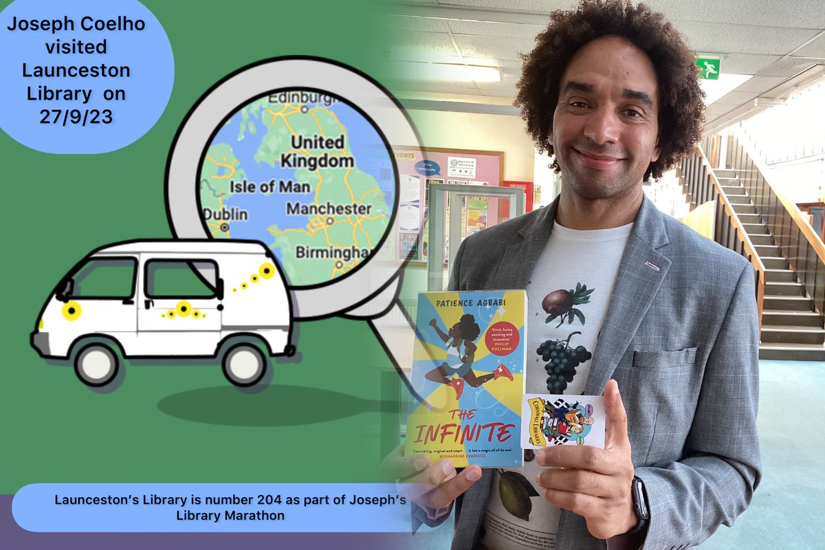 📚 Had an amazing visit from Joseph Coelho at our library this week, thanks to @BookTrust! 
🙌 Wishing Joe all the best on his #uklaureate #LibraryMarathon journey, inspiring new library-goers. 
Highly recommend  #josephcoelho's #poetryprompts resources. 👏📚 #ChildrensLaureate