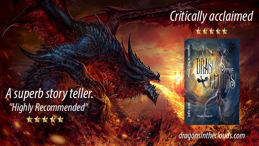 #EpicFantasy 'It simply isn’t an adventure worth telling if there aren’t any dragons.’ - J.R.R. TOLKIEN 'Dragons in the Clouds' by David Blair dragonsintheclouds.com #adventure #2022IPA #IndependentPressAward #Distinguished #Favorite #Fantasy