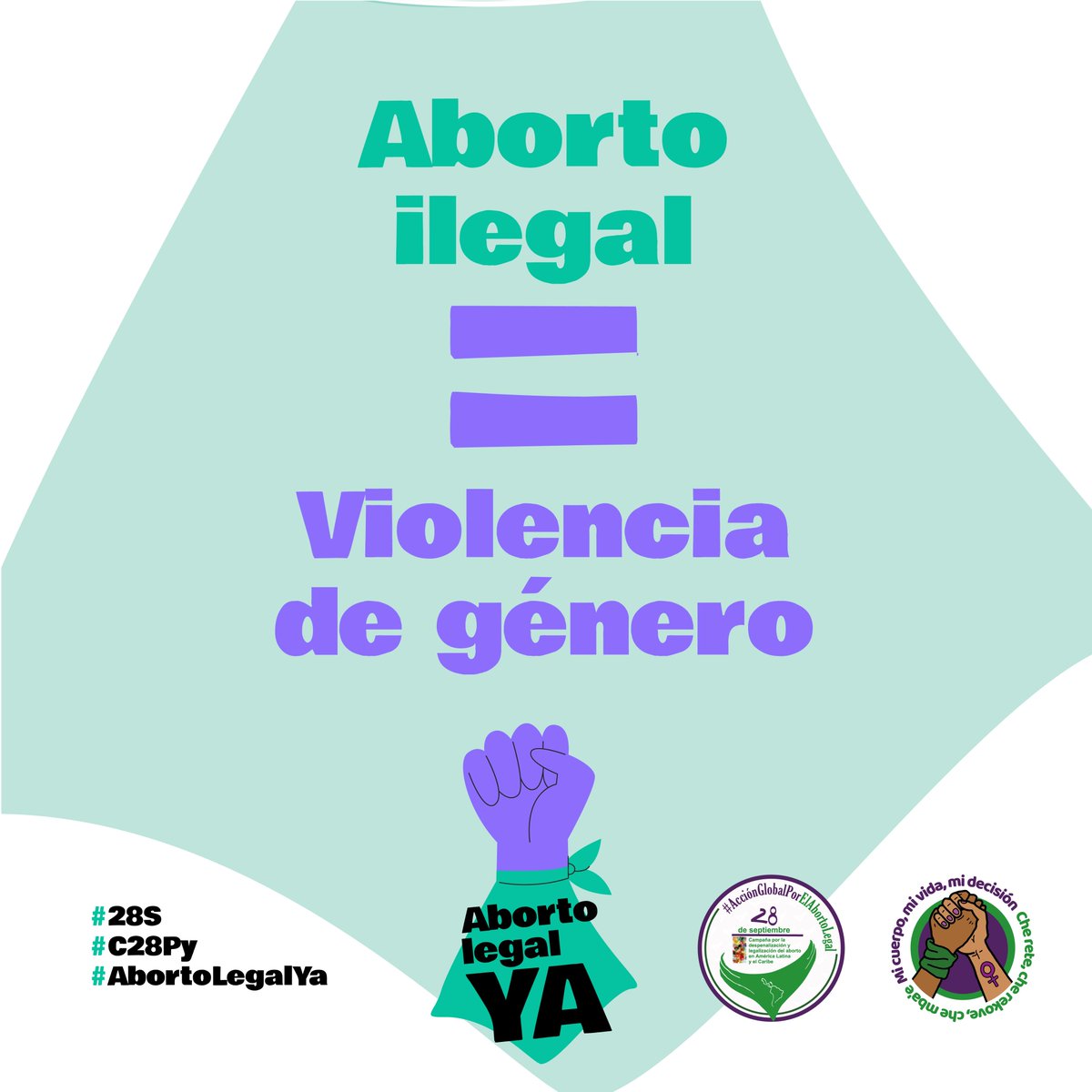 CmpParaguay's tweet photo. El aborto forzado, el embarazo forzado, la tipificación como delito del aborto, la denegación o la postergación del aborto sin riesgo y la atención posterior al aborto, la continuación forzada del embarazo, son formas de violencia de género (Comité CEDAW, Rec. Gral. Nº 35). #28S https://t.co/n0YEkP9d6f