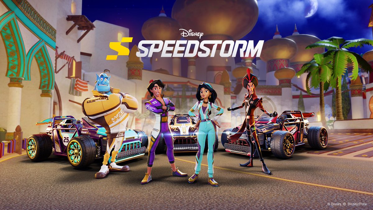 shroud's tweet photo. New season dropping for Disney @SpeedstormGame, which means new Racers and it's officially F2P

Live now with drops https://t.co/0nsby852Vq

#DisneySpeedstorm #ad https://t.co/IfebqR25Ri https://t.co/17EoVBn6fl