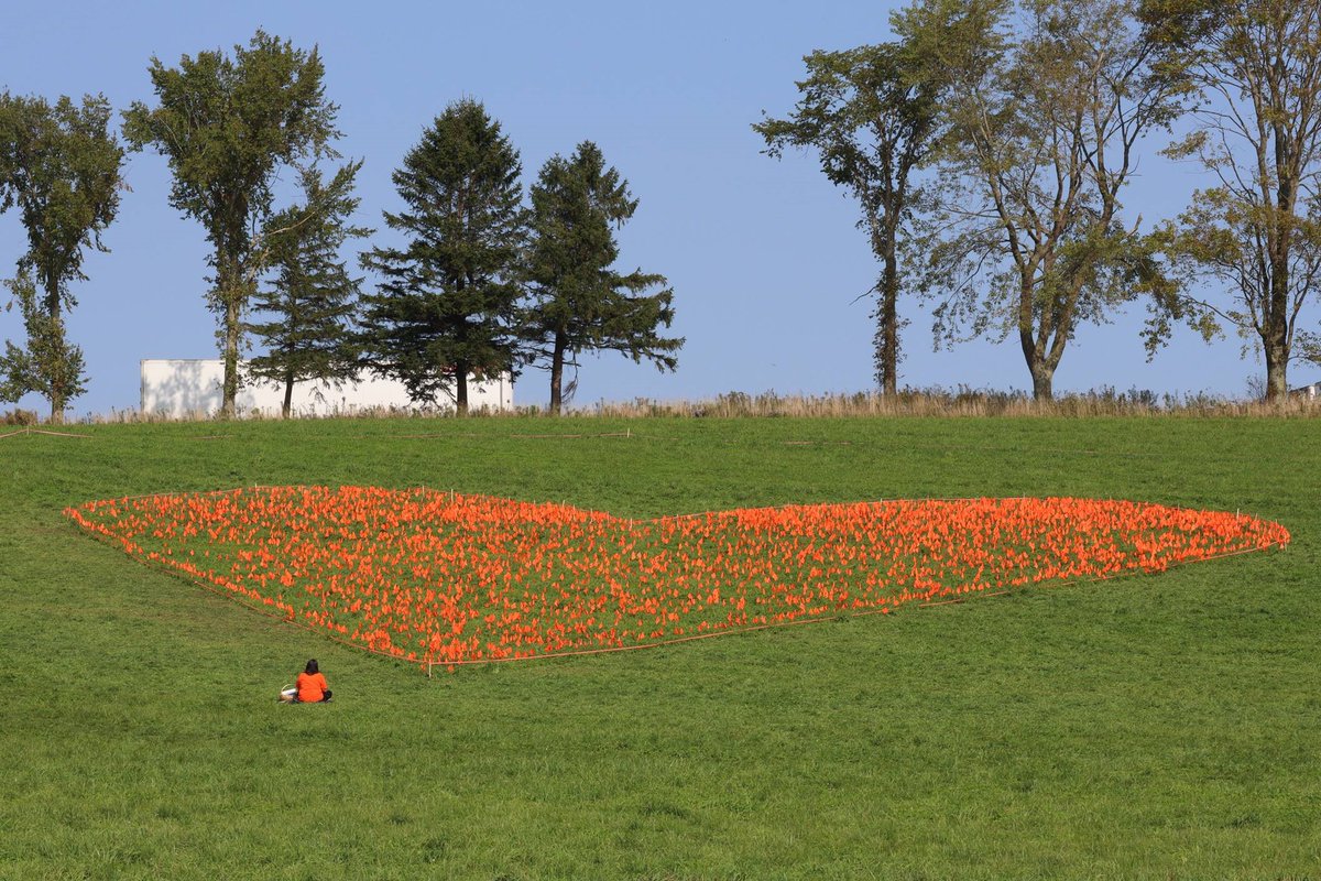 APTN News (@aptnnews) on Twitter photo More than 500 children from 4 schools near the former site of the Shubenacadie Indian Residential School in Nova Scotia placed orange flags in the shape of a heart in honour of those who did not come home.
APTN’s <a href="/angelharksen/">angel moore</a> was there to capture this photo. More than 500 children from 4 schools near the former site of the Shubenacadie Indian Residential School in Nova Scotia placed orange flags in the shape of a heart in honour of those who did not come home.
APTN’s <a href="/angelharksen/">angel moore</a> was there to capture this photo.