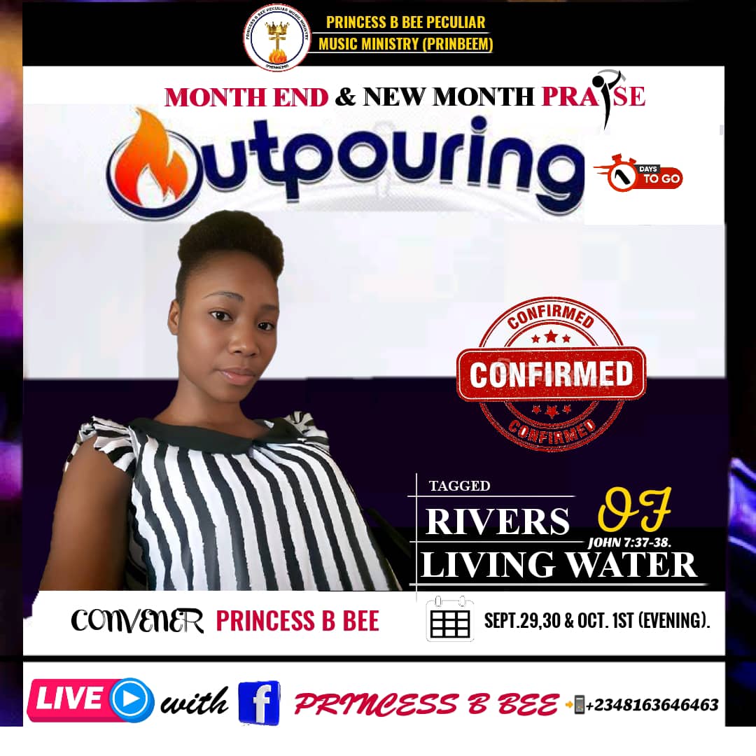 PrincessBBee1's tweet image. MONTH END AND NEW MONTH PRAISE IS HERE AGAIN 💃🎧🎤🎸🎺🎷🎻🥁🎹🎼🎵🎶{29,30 September and 1st of October}
September/October Edition🎼 tagged  "Rivers of Living Water" {John 7v37-38}👇
7:37 On the last and greatest day of the Feast, Jesus stood and said in a loud voice,...........