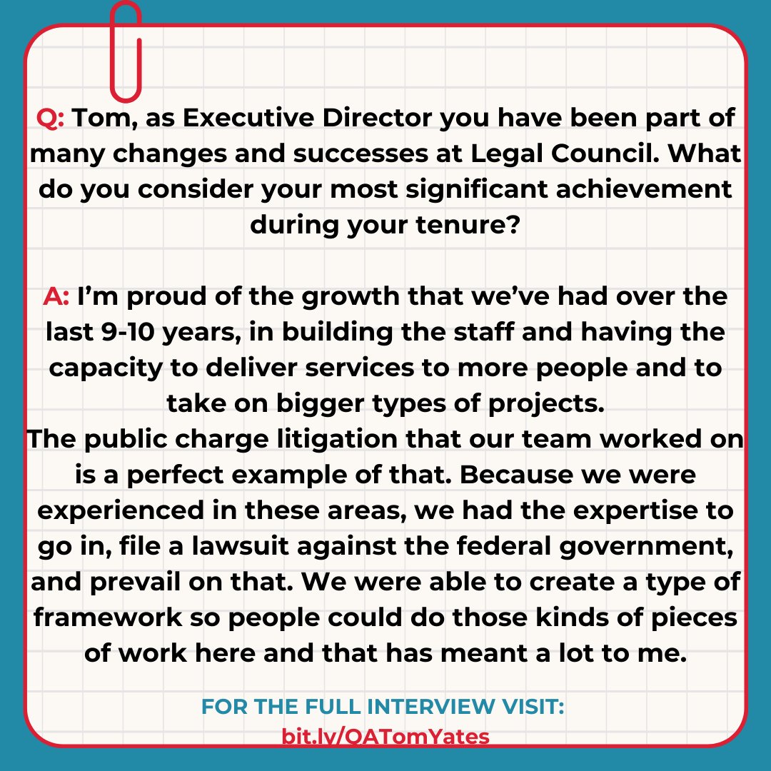 thelegalcouncil's tweet photo. NEW BLOG: https://t.co/CdWM6aYaSy
From all of us at Legal Council for Health Justice, we extend our heartfelt thanks for his exceptional leadership and unshakeable belief in advocacy and compassion during his tenure as Executive Director. Thank You, Tom Yates! 💙 https://t.co/eyc2Wnn8kW