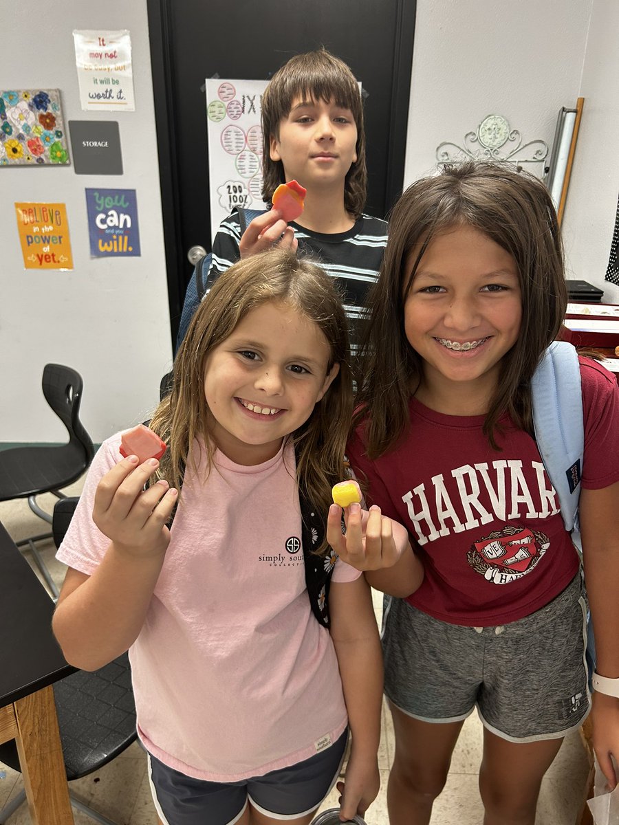 Modeling the sedimentary rock process AND creating a tasty treat in class today! 

Science ROCKS 🪨