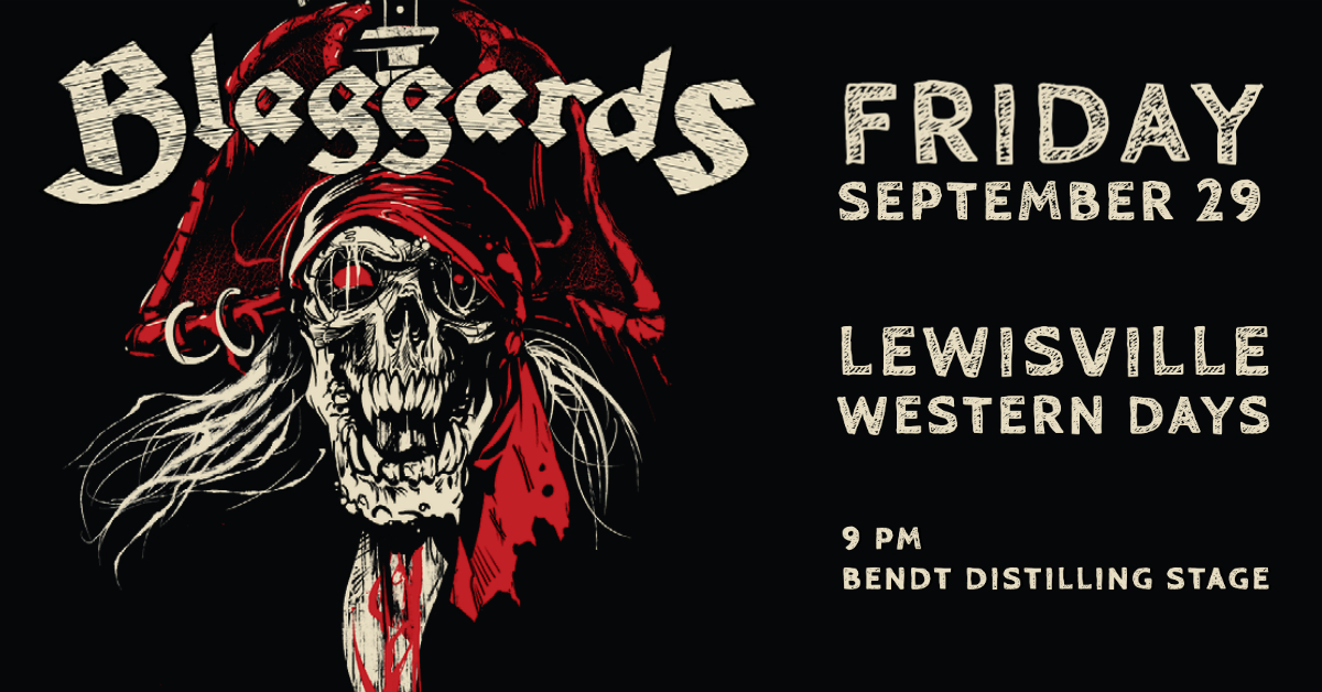 FRIDAY in Lewisville near Dallas/Fort Worth for 2023 Lewisville Western Days- Blaggards are closing out the Bendt Distilling stage at 9 PM. DON'T MISS IT!

#OldTownLewisville #dfwconcerts #lewisvillewesterndays #lewisvillewesterndays2023