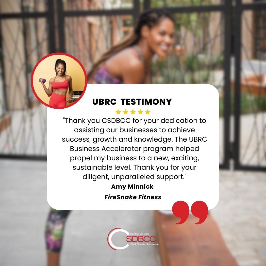 Another testimony from out amazing UBRC Business Accelerator graduate, Amy Minnick! 🎓🥹 We're thrilled to have played a part in propelling your business to new heights! 🙌

#sdblackchamber #UBRCTestimony