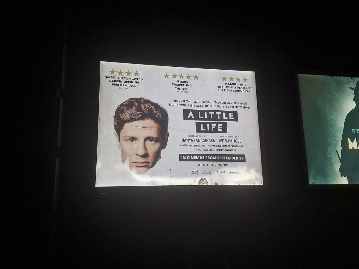 Watched the stage version of #alittlelife at the savoy tonight. 4 hours of relentless, raw, draining emotion. Can't say I enjoyed it, but was incredibly powerful and tough Watch. Amazing performances. Now trying to find some sh*t comedy to cheer me up