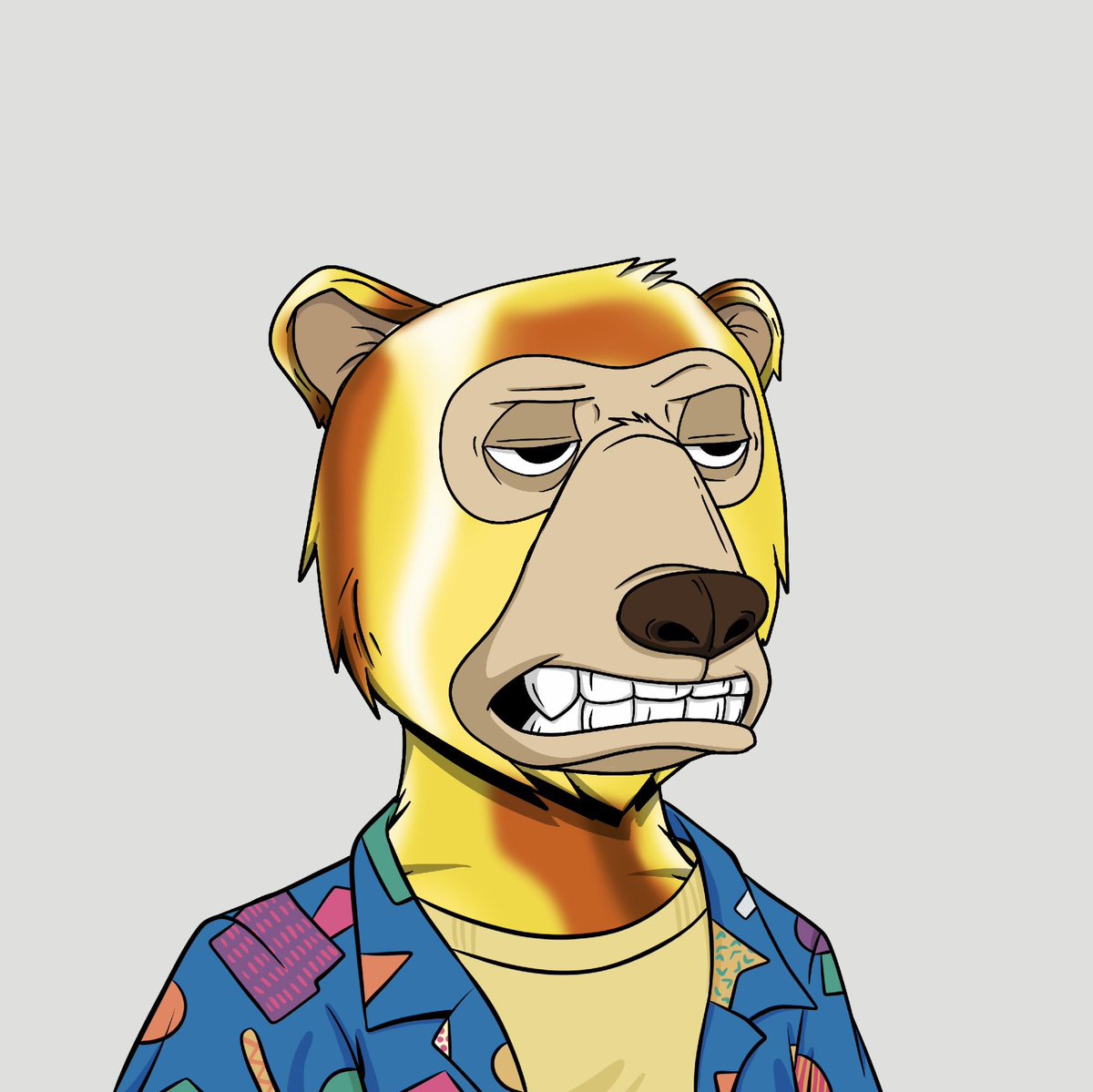 aKIDcalledDuKE's tweet image. This bear here was mutated into a mutant. He really enjoyed his #ToxicSalmon snack last night! Now look at him! Have you mutated your 🐻 yet? @OkayBearsYC #MutantsVsMachines