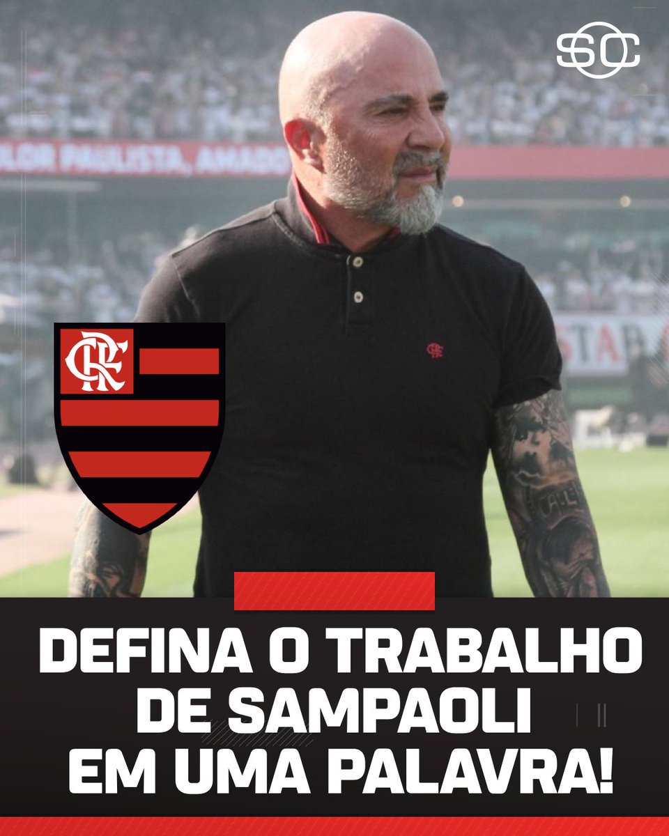 SportsCenterBR's tweet photo. Fim da linha para Sampaoli no Flamengo! E aí, em qual palavra você define a passagem do treinador pelo Rubro-negro?
#FutebolNaESPN https://t.co/1szNdNtoqm