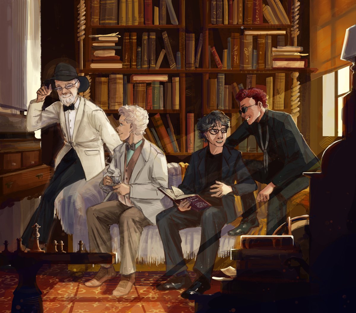 Dear Mr. Gaiman, I would really like you to see this (and sorry to bother you, have a nice evening).
#goodomens #neilgaiman #terrypratchet #aziracrow #aziraphale #crowley #goodomens2 #goodomensfanart