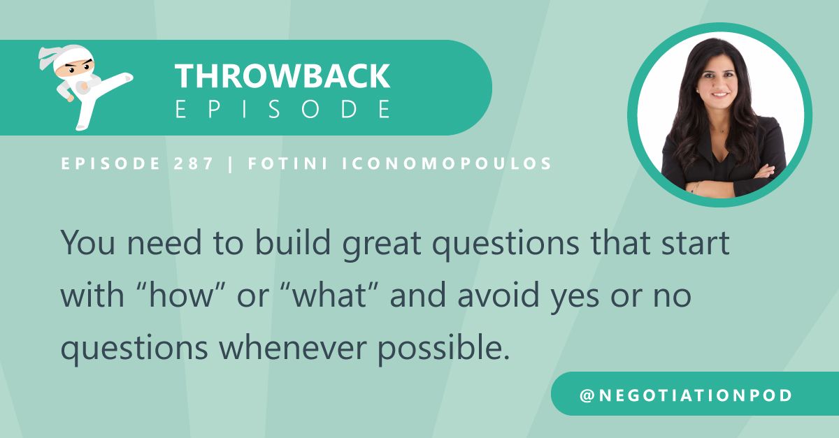 Mark at Negotiations Ninja (@negotiationpod) on Twitter photo How much are you worth?
How does knowing the answer to this question help you negotiate a better salary?
Find out from <a href="/Fotiniicon/">Fotini Iconomopoulos (She/Her)</a> in this throwback episode of <a href="/NegotiationPod/">Mark at Negotiations Ninja</a>!
buff.ly/3rsf6VV
#Negotiation #SalaryNegotiation How much are you worth?
How does knowing the answer to this question help you negotiate a better salary?
Find out from <a href="/Fotiniicon/">Fotini Iconomopoulos (She/Her)</a> in this throwback episode of <a href="/NegotiationPod/">Mark at Negotiations Ninja</a>!
buff.ly/3rsf6VV
#Negotiation #SalaryNegotiation