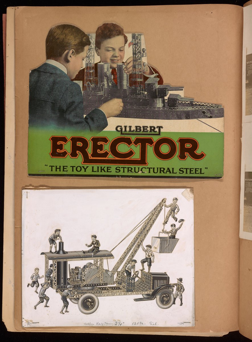 BeineckeLibrary's tweet photo. Scrapbooks related to the A. C. Gilbert Company.
MORE: https://t.co/0y5iZUjagV A. C. Gilbert Company of New Haven was founded in 1909 as the Mysto Manufacturing Company by Alfred Carlton Gilbert @YaleAlumni. It manufactured toys and; small electrical appliances. #NHV https://t.co/rD9F3fkwjZ