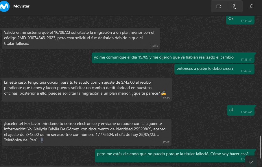 MiriamGD25's tweet photo. @MovistarPeru me pueden explicar cómo un asesor de movistar me pide eso? https://t.co/VlhRBH8bAw