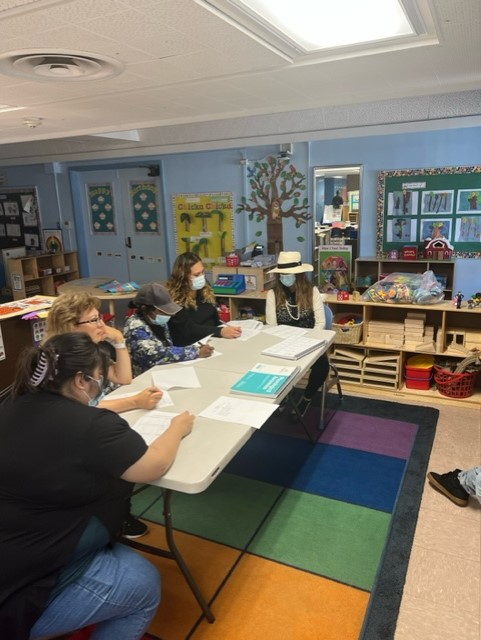 See our lovely classified staff at 24th Street EEC engaging with the bite size PD (Phonemic Awareness/ Heggerty).