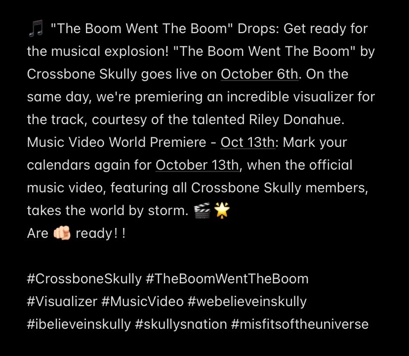 JerrieDepp's tweet image. From MisfitsOfTheUniverse.Com 

#CrossboneSkully #TheBoomWentTheBoom #Visualizer #MusicVideo #webelieveinskully #ibelieveinskully #skullysnation #misfitsoftheuniverse 

@OdgaardSisse @DisVicious1 @CrossboneSkully