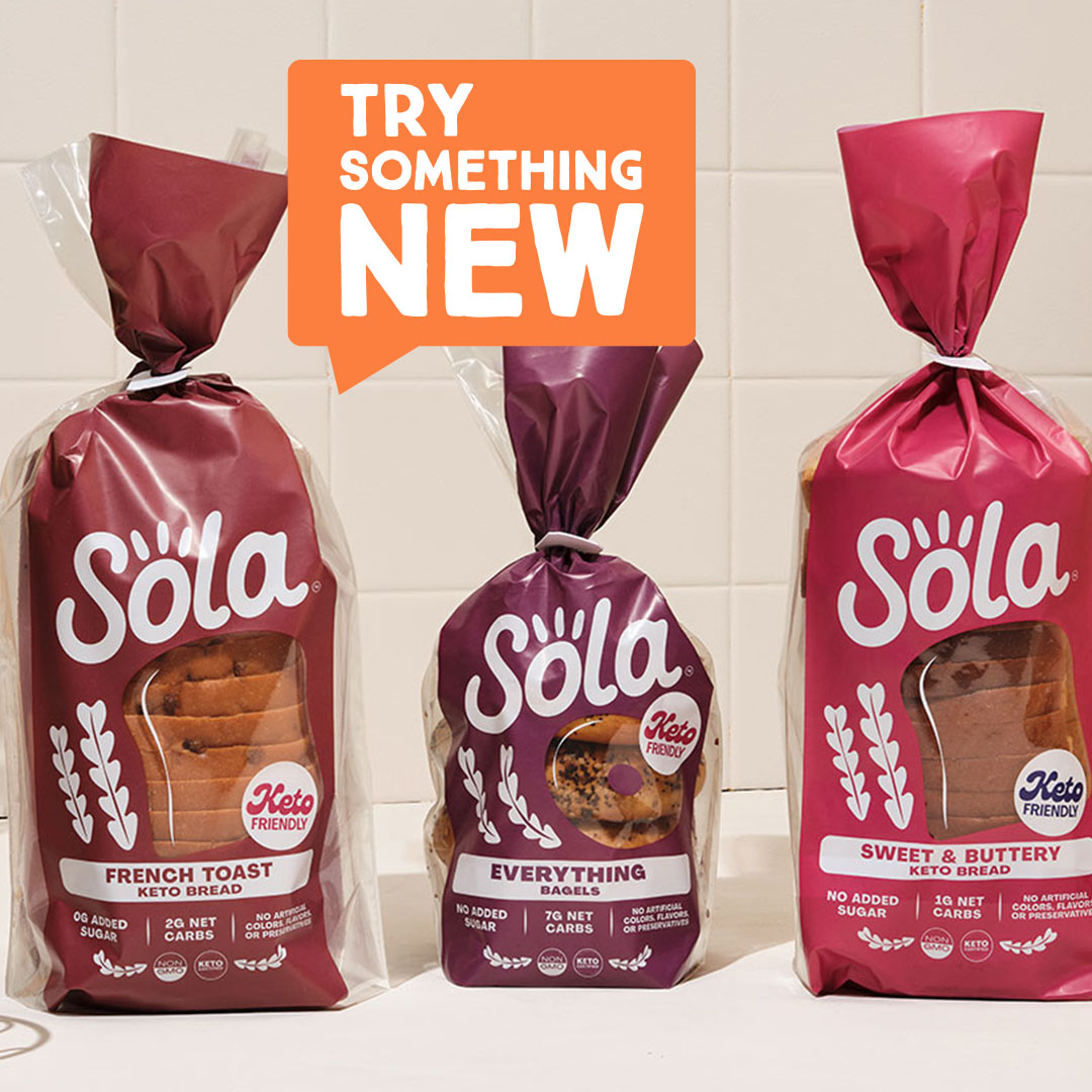 On Thursdays, we try something new 👏 This week, we're all about Sola bread from The Sola Company! It's a low-carb alternative that still tastes sweet and buttery – trust us, we've tried it. 🍞 #FreshThyme #FreshThymeFinds