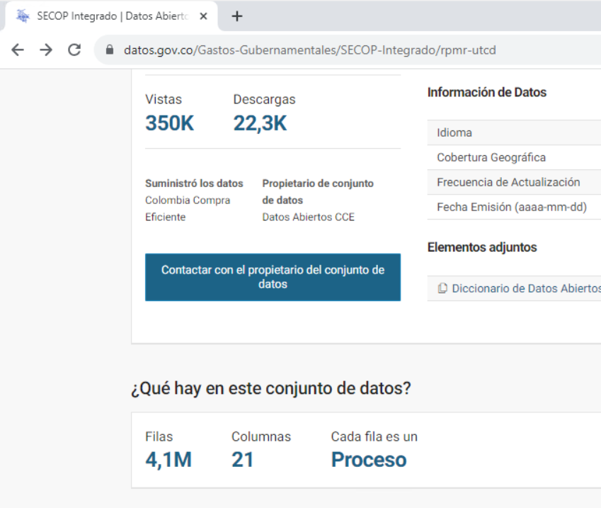 DataArkitekt's tweet photo. Señores de @colombiacompra una pregunta técnica, si solo en el SECOP I hay más de 10 MM de registros, porqué en el conjunto SECOP Integrado solo aparecen 4.1 millones de registros?
#transparencia #datosabiertos
@larepublica_co, @ELTIEMPO https://t.co/AYpG9uCGX7