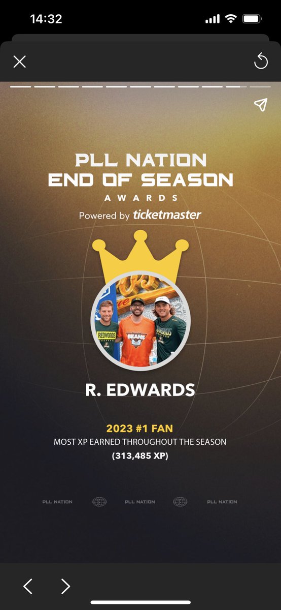 RAEIV's tweet photo. Definitely was a great season @PremierLacrosse - had to rep the @PLLRedwoods and @PLLBeans for the profile pic and super stoked to be top fan of 2023 for #PLLNation https://t.co/0lfVzRLEvs