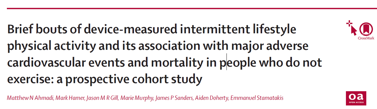 Emmanuel (Manos) Stamatakis (@m_stamatakis) on Twitter photo Does bout length of incidental #PhysicalActivity affect risk of #CVD and💀? New <a href="/uk_biobank/">UK Biobank</a> study in <a href="/TheLancetPH/">The Lancet Public Health</a>
sciencedirect.com/science/articl…
Using #wearables + #MachineLearning to zoom in on the #micropatterns of human behaviour
👋<a href="/Matthew_Ahmadi_/">Matthew Ahmadi</a>
<a href="/EricTopol/">Eric Topol</a> #VILPA #exercise Does bout length of incidental #PhysicalActivity affect risk of #CVD and💀? New <a href="/uk_biobank/">UK Biobank</a> study in <a href="/TheLancetPH/">The Lancet Public Health</a>
sciencedirect.com/science/articl…
Using #wearables + #MachineLearning to zoom in on the #micropatterns of human behaviour
👋<a href="/Matthew_Ahmadi_/">Matthew Ahmadi</a>
<a href="/EricTopol/">Eric Topol</a> #VILPA #exercise