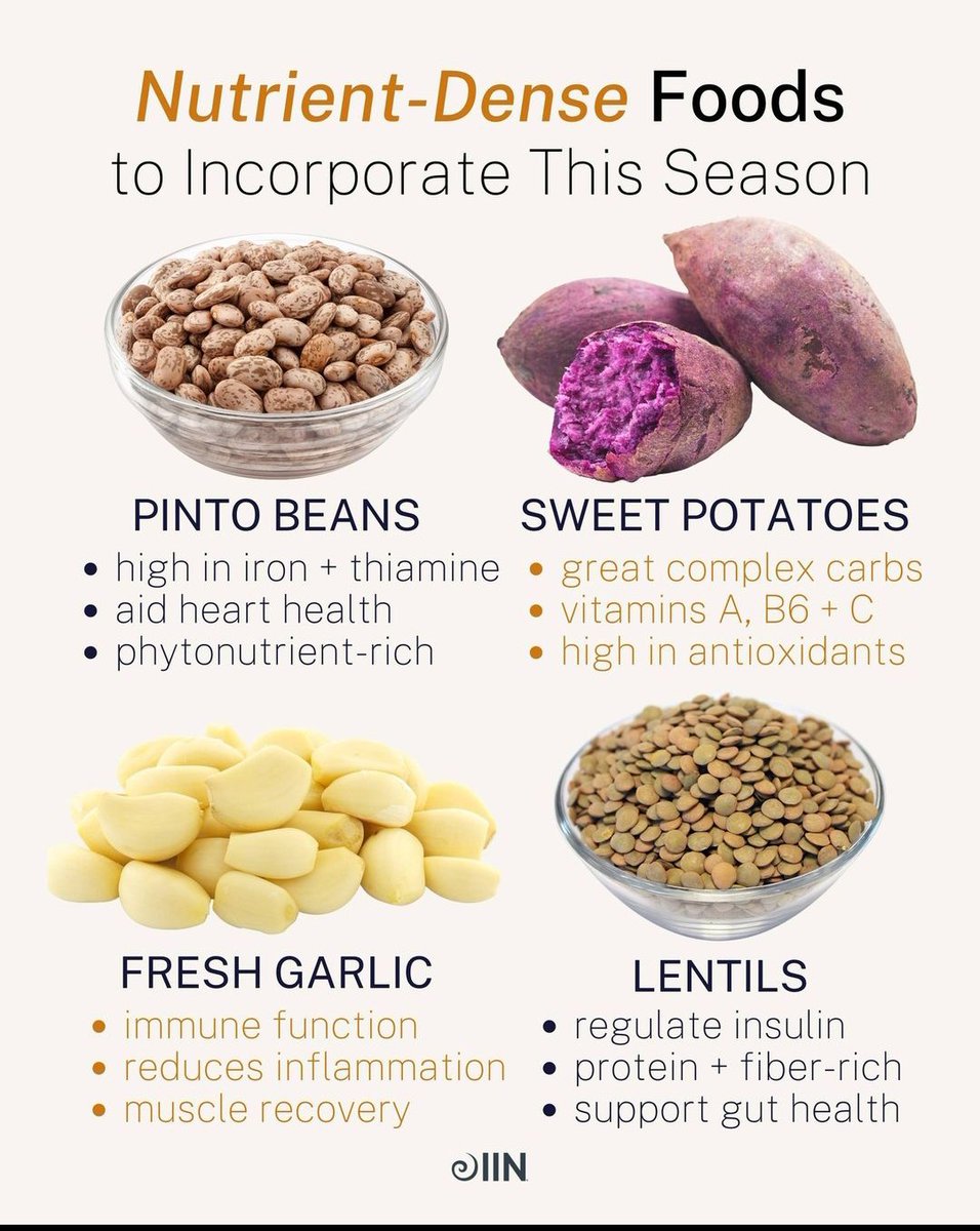#nutritentdense #share #wellness #foodsource #health #benefits #women #men #pintobeans #sweetpotatoes #garlic #lentils