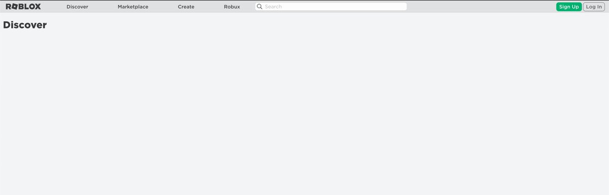 Roblox Status on X: Here's what the Roblox front page looks like at 7:42  PM UTC. #Roblox #RobloxDown  / X