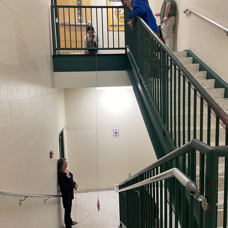 Ms. Ballard's students AP Statistics students participated in the Barbie Bungee Jump today! This activity is modeled around Least-Squares
Regression Line Calculation. 🦅#thisisNB