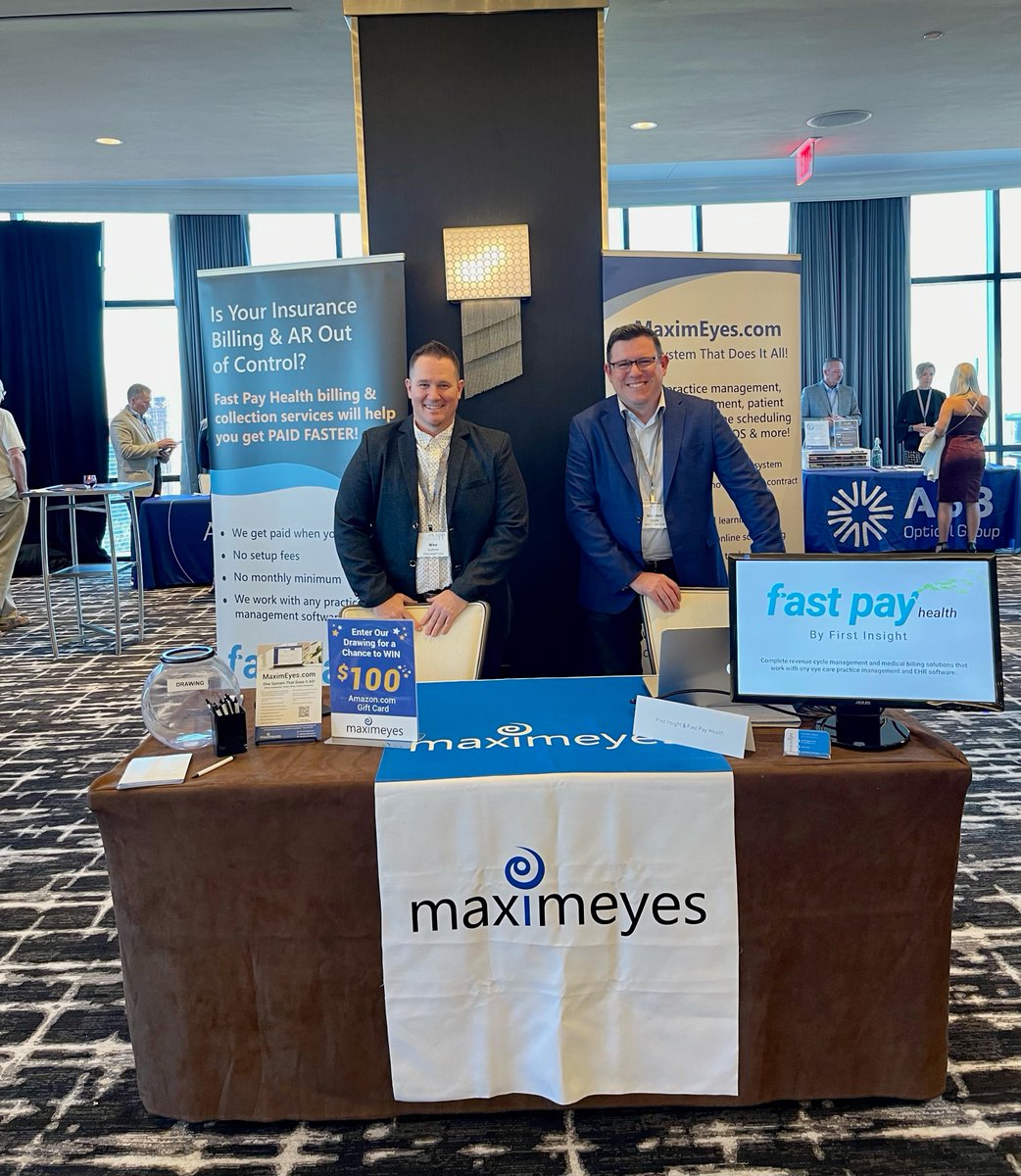 FastPayHealth's tweet photo. Thank you to SNAPP for hosting your National Meeting in #LasVegas this week. Brandon & Mike enjoyed sharing how #optometricbilling solutions help you get paid faster. Want to learn how to increase cash flow? Request a free practice billing analysis at https://t.co/FPZ7cPP1hW. https://t.co/hGP7kzt5a3