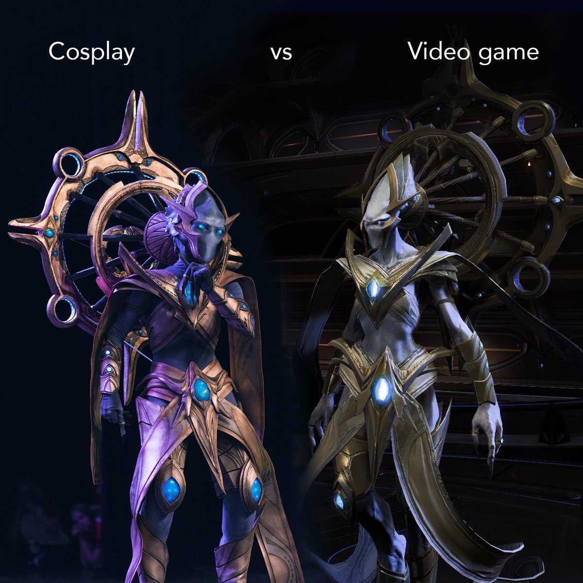 pandared_s's tweet photo. My cosplay is constantly mistaken for a generated picture or figure. I think the creators of @StarCraft need to see this one.  

#cosplay #starcraft #rohana #protoss  @Blizzard_Ent https://t.co/yv6QT8QEjW