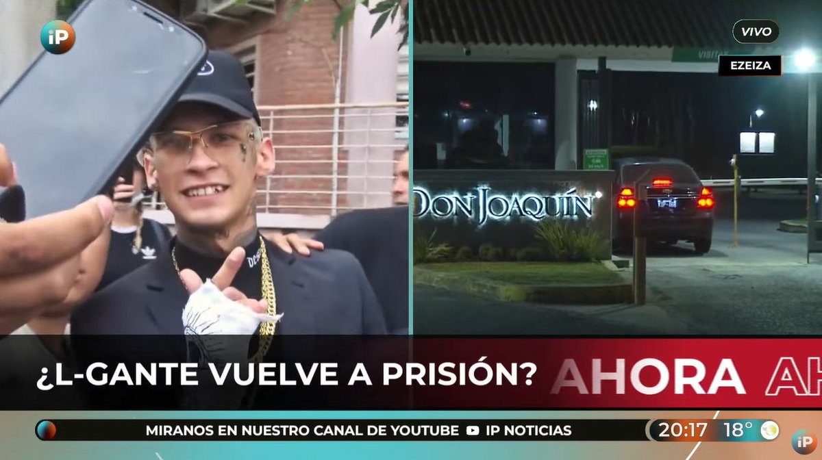 ⭕ Revocaron la excarcelación de L-Gante

🎙️ "Los abogados dicen que esto debería aplicarse de inmediato y el artista debería volver a prisión", relató <a href="/IannottiRomina/">Romina Iannotti</a>

📺 IP Central con <a href="/gsued/">Gabriel Sued</a>