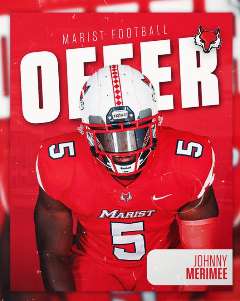 JohnnyMerimee's tweet image. After a great call with @coachk2440 I’m blessed to receive an offer from Marist College! @Marist_Fball