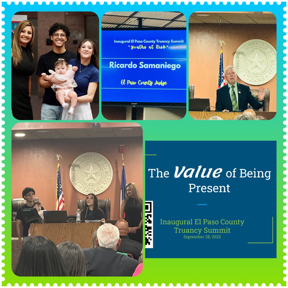 Great turnout at the Inaugural El Paso Truancy Summit! Thank you Judge Josh Herrera for coordinating an amazing event! #TeamSISD students Katelynn and Antonio appreciated the opportunity to share their academic journey!