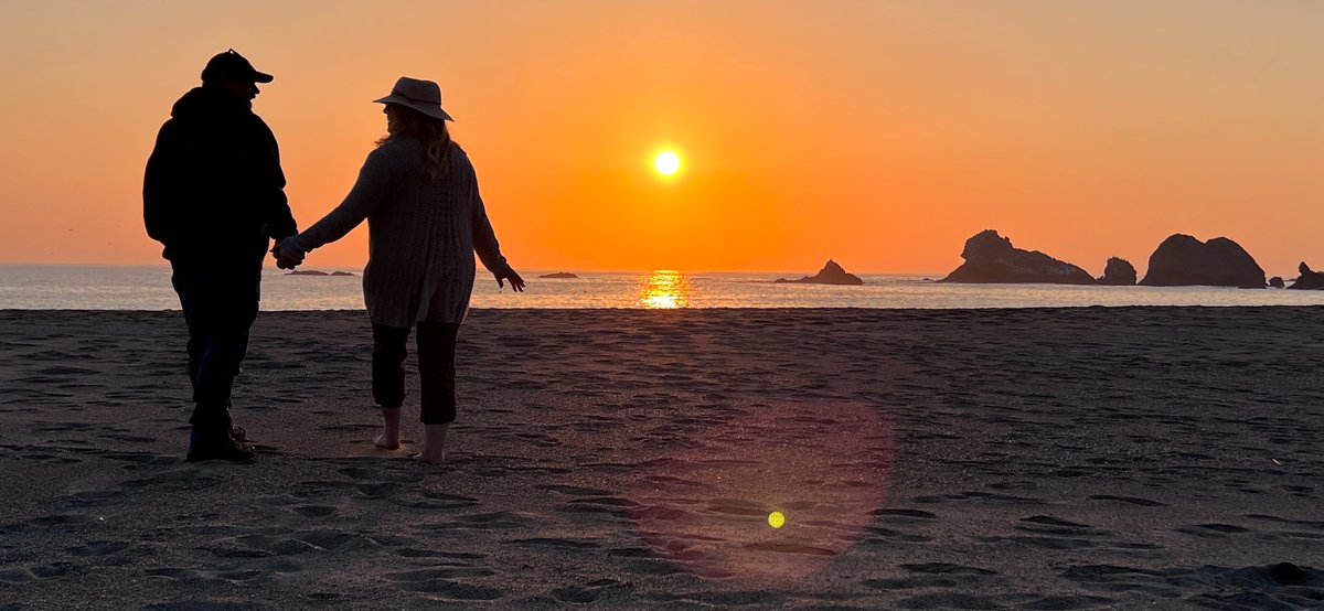 West Coast sunset with my sweetie.