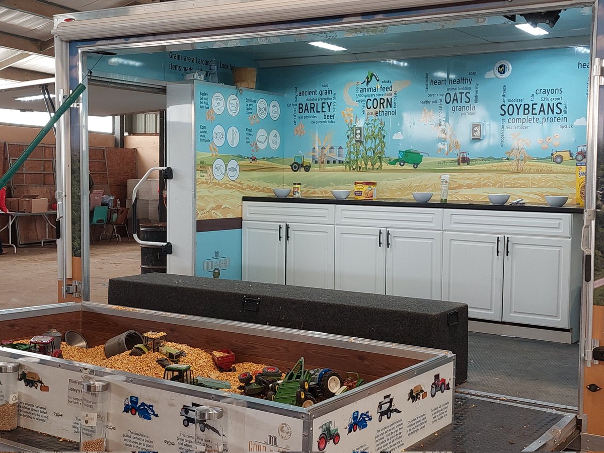 hetmiller5's tweet photo. Excited to be part of Ag Awareness at Ilderton Fair today. Teaching students about where their food comes from. #grains #beef #dairy #processingveggies #eggs #sheep #horses #fruitsandveggies #veternarian https://t.co/HM7Uq2n9lE