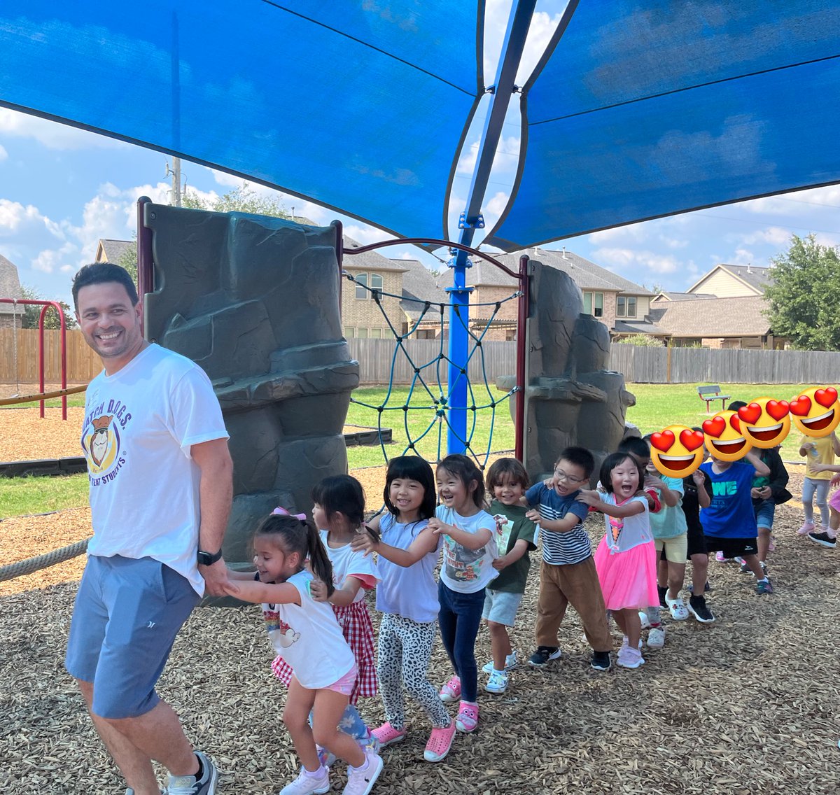 Our first Watch Dog Dad!! What a treat!  I know 1 little boy who was very excited to have Daddy join us for some fun today, and 1 Dad who is surely exhausted after his time on the playground with our PreK classes!  <a href="/TWEHowl/">Tom Wilson Elementary</a> #twehowl <a href="/KatyPk/">Katy Pk</a>
