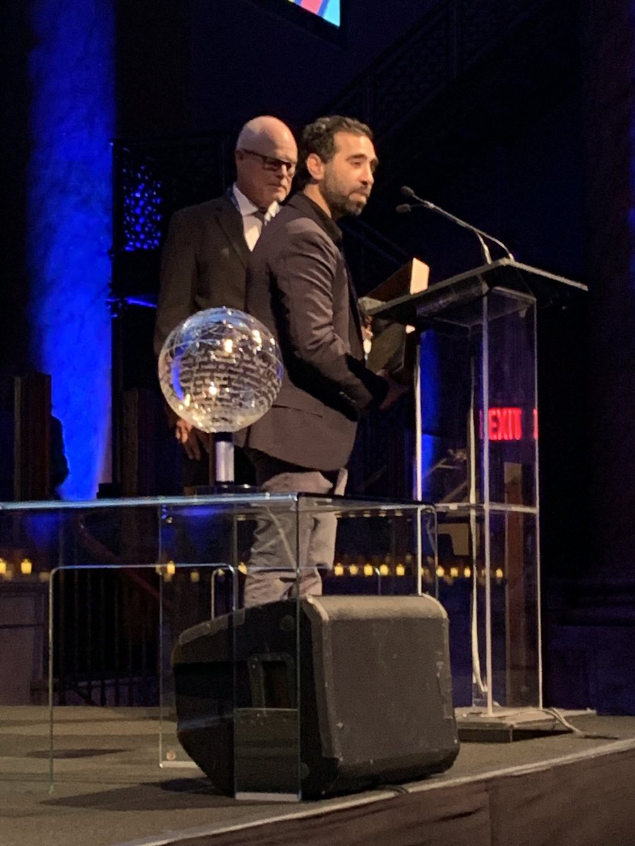 LA Times @adamelmahrek and @bvdbrug accept the Loeb Award for Local Journalism for the “Legal Weed, Broken Promises” series. Go LAT! #loebawards