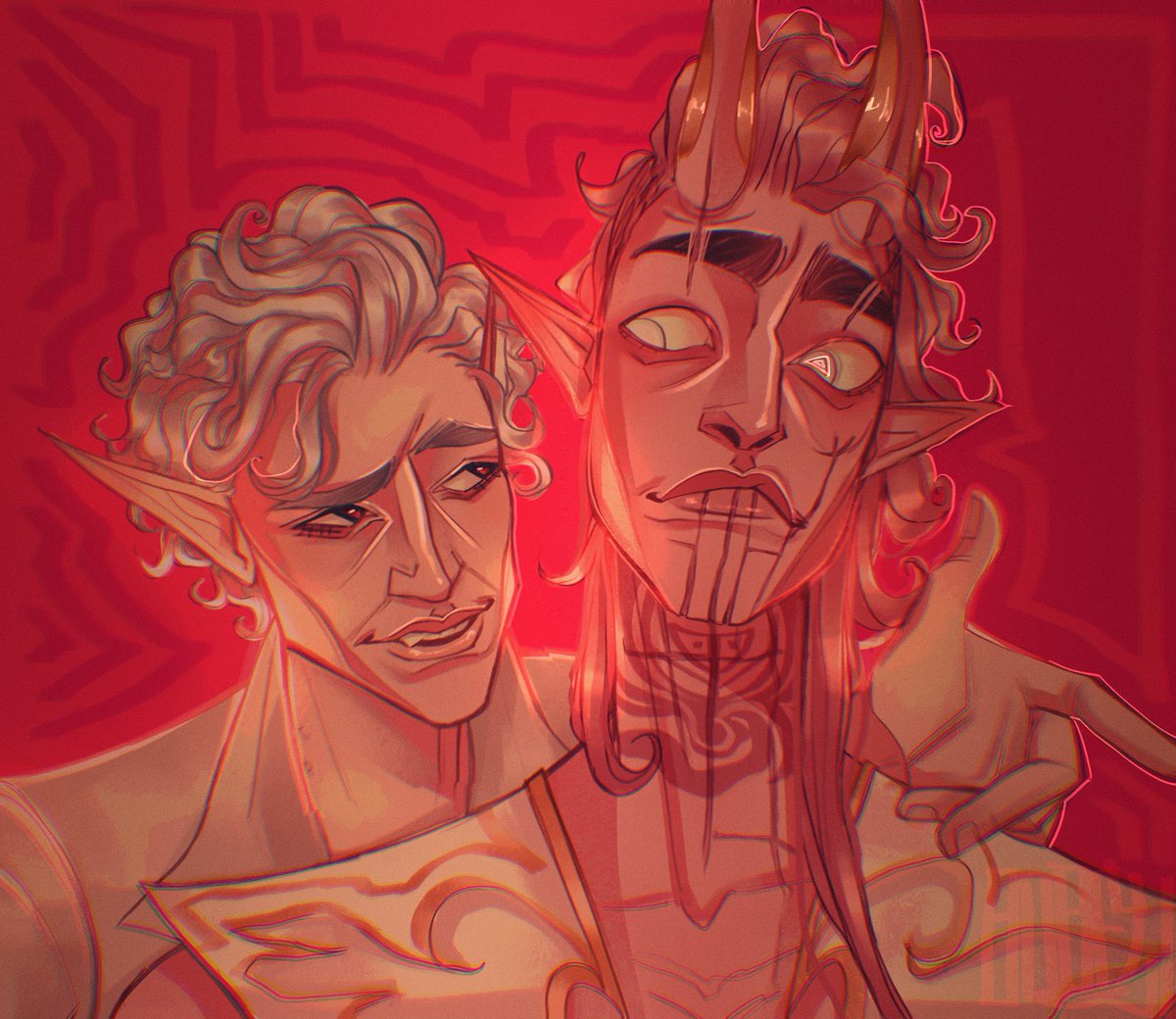 love when astarion says he misses durge’s face. he’s literally peeping horrors