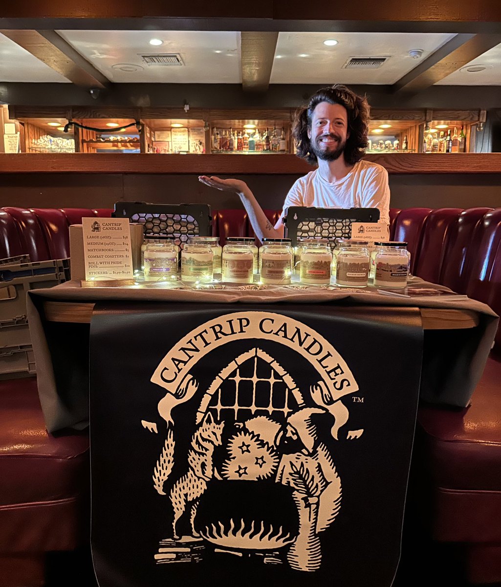 Cantrip Candles (@cantripcandles) on Twitter photo Fancy a drink? 🥃 Stop by <a href="/TheRoguelike/">The Roguelike Tavern</a> tonight and sniff a selection of scents! Doors open at 5pm! Benjamin will happily answer any questions you may have. Fancy a drink? 🥃 Stop by <a href="/TheRoguelike/">The Roguelike Tavern</a> tonight and sniff a selection of scents! Doors open at 5pm! Benjamin will happily answer any questions you may have.