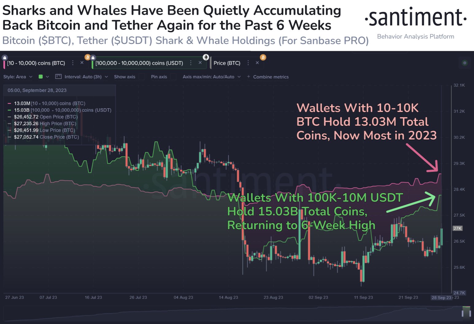 Bitcoin & Tether Sharks & Whales