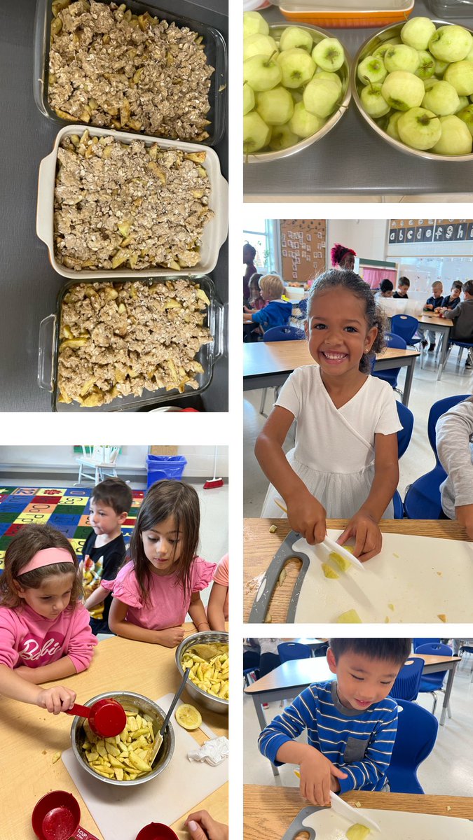 MsPartland's tweet photo. We made apple crisp for our September baking day!🍎🍏 https://t.co/uYt2HIT0nK
