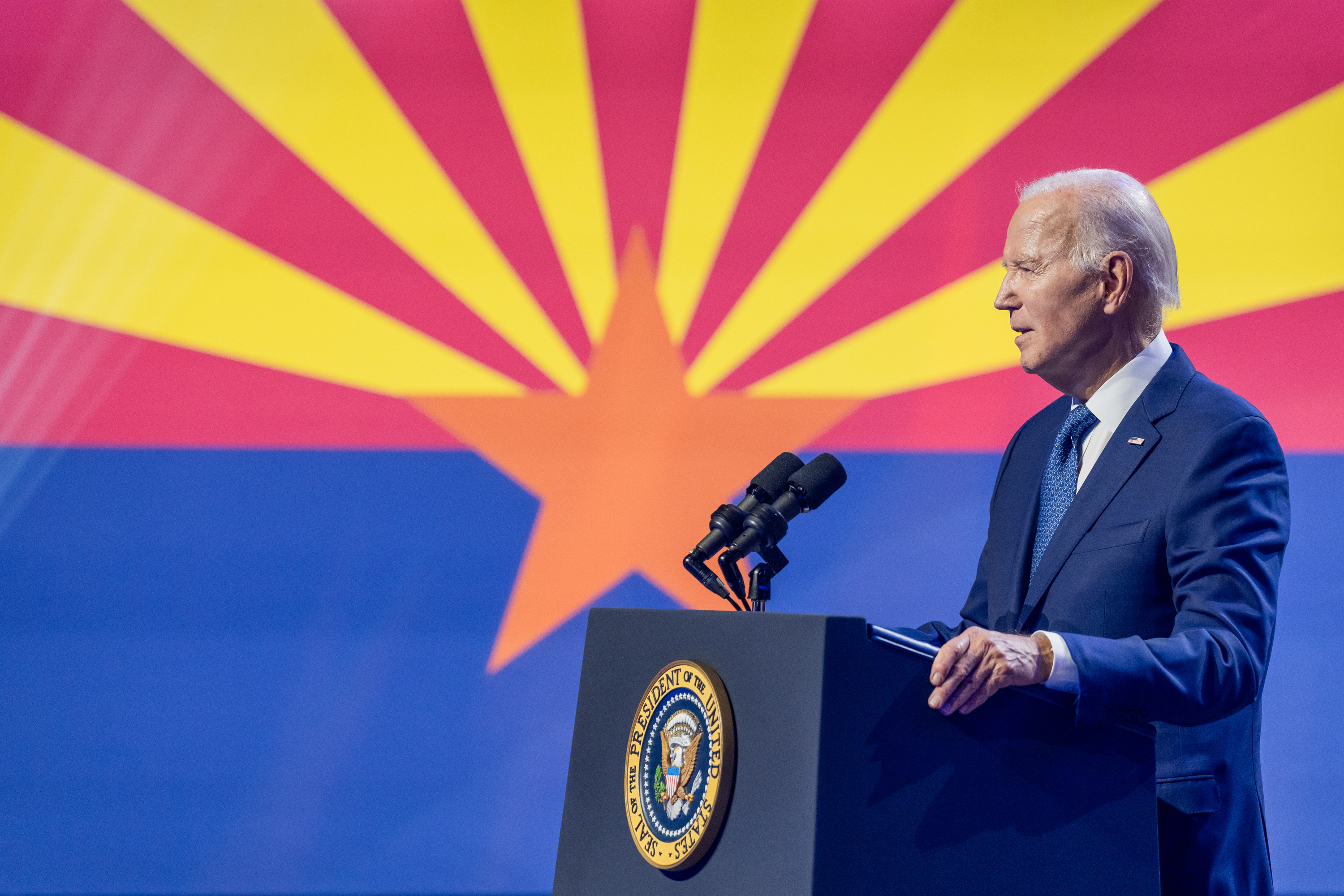 President Biden delivers remarks in Arizona.