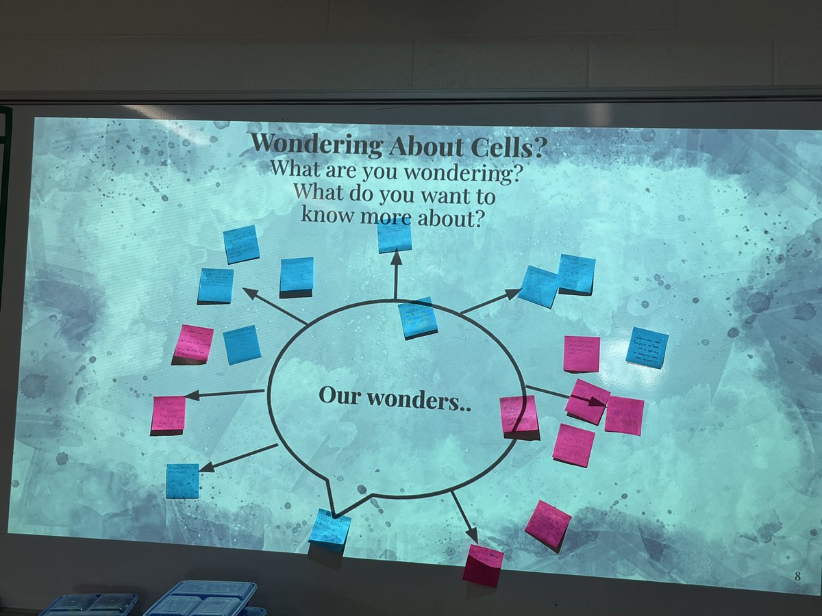 Another great discussion in intermediate around #knowledgebuilding with 8-2! They created some great commitments for the year and then began their wonders around cells! Can’t wait to see where they take this inquiry <a href="/DesmondHDSB/">Viola Desmond Public School</a>