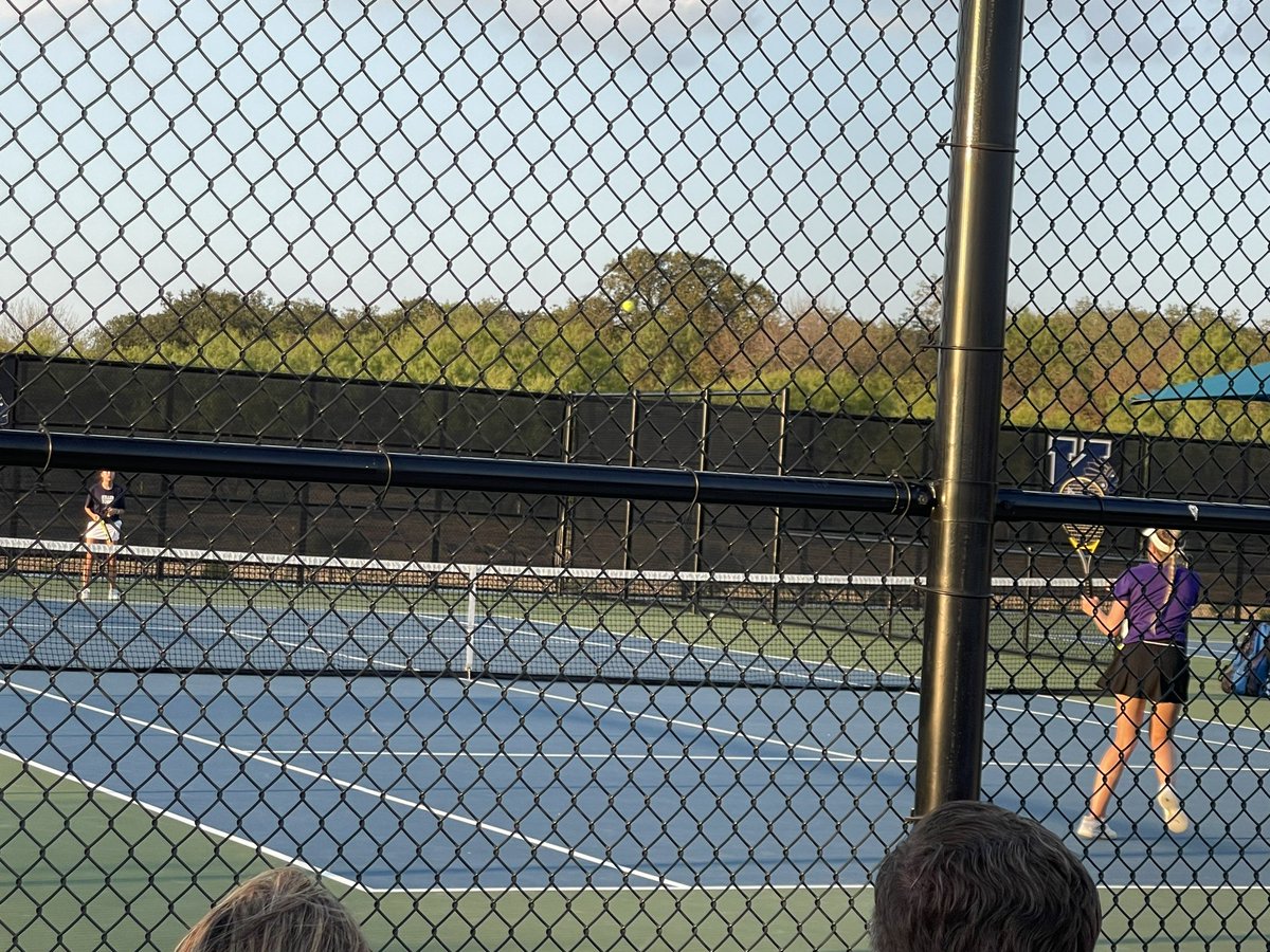 Taking in some Falcon Tennis vs Hubby and his Keller Team!