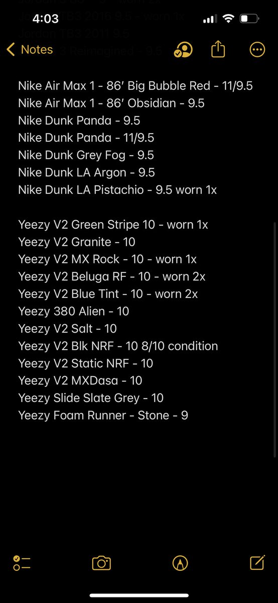 MaxDaddy (@max_daddy_720) on Twitter photo Selling it all. Sizes 9-10. Mostly size 9.5/10. Looking to sell as whole, but I know that isn’t practical on here. <a href="/DeadLaced/">DeadLaced Sneakers</a> <a href="/SellKicksSunday/">SellKicksSunday</a> <a href="/SOLELINKS/">SOLELINKS</a> Selling it all. Sizes 9-10. Mostly size 9.5/10. Looking to sell as whole, but I know that isn’t practical on here. <a href="/DeadLaced/">DeadLaced Sneakers</a> <a href="/SellKicksSunday/">SellKicksSunday</a> <a href="/SOLELINKS/">SOLELINKS</a>