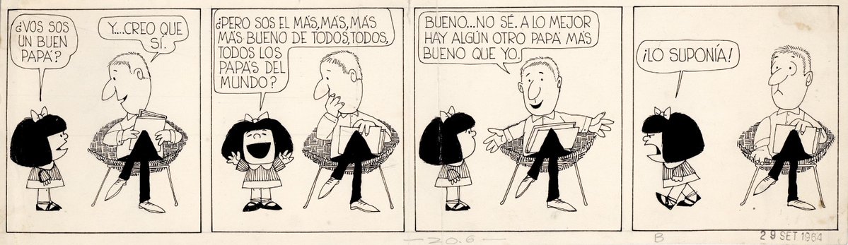 MafaldaDigital's tweet photo. ¿Sabías que el 29 de septiembre de 1964 se publicó Mafalda por primera vez? Hace exactos 59 años, el semanario argentino Primera Plana incluyó entre sus páginas dos tiras cómicas del entrañable personaje de Quino. Esta apareció en la página 22:

#Mafalda #Quino https://t.co/Ga4WX8qZnz