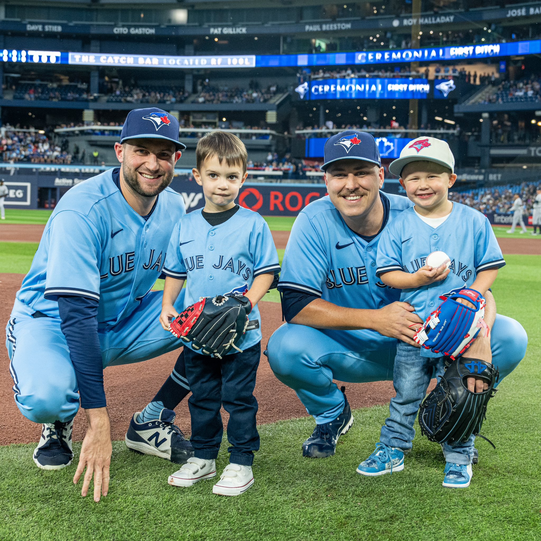 Toronto Blue Jays on X: Just Like Dad 💙 Everett Mayza and Toby Swanson  threw the first pitch to their dads 🥲  / X